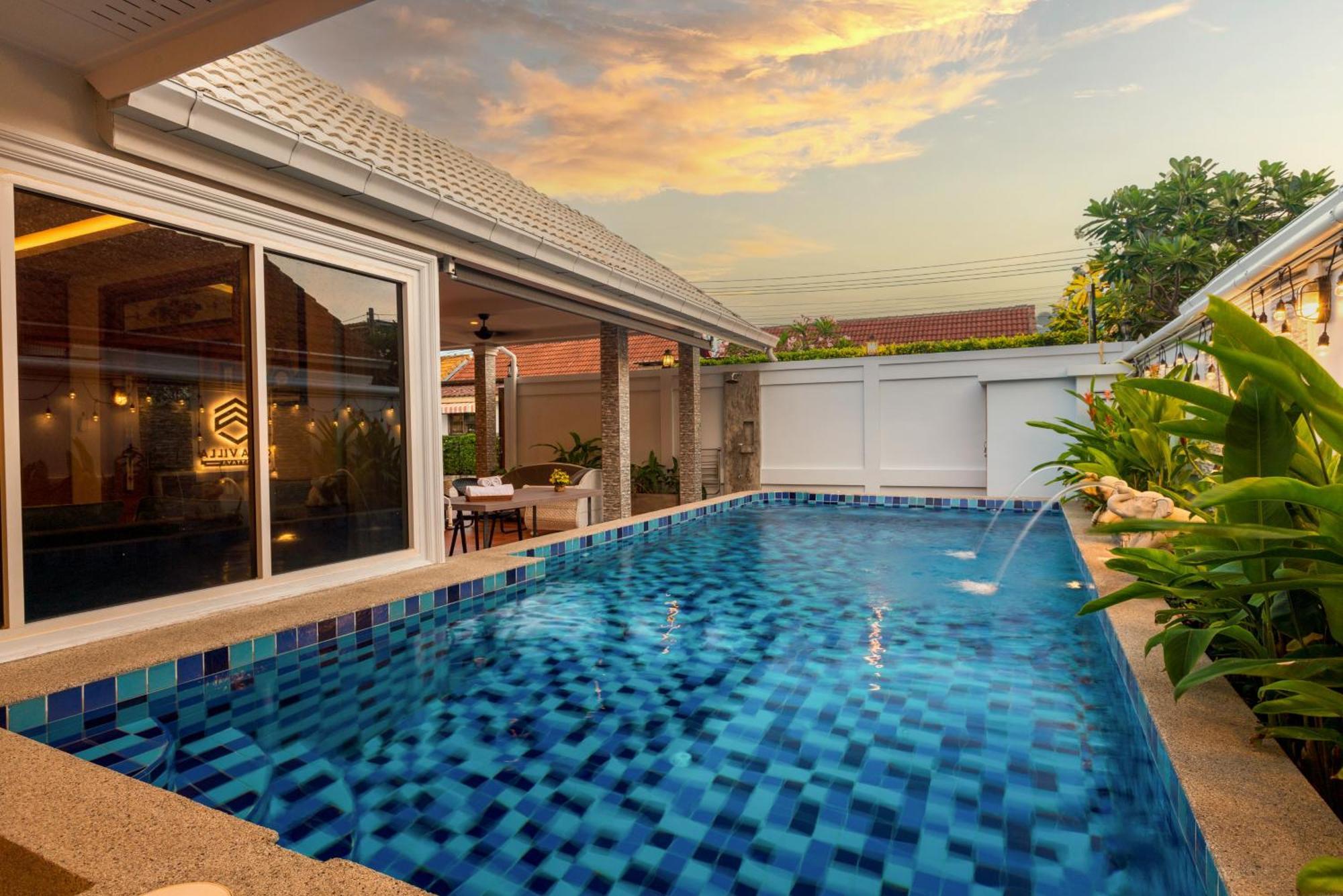 Pattaya Private Villa - Pool,Sauna,Snooker,Bbq Eksteriør bilde